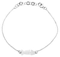 BRANSOLETKA CELEBRYTKA OŚCI RYBY 20cm srebro 925