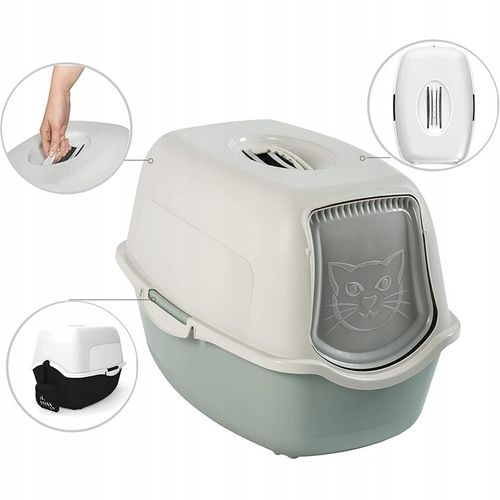 Kuweta dla kota zamknięta Rotho BAILEY zielona na Arena.pl