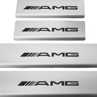 Listwa progowa MERCEDES E W213 AMG Stal nierdzewna 304 mat z czarnymi liter