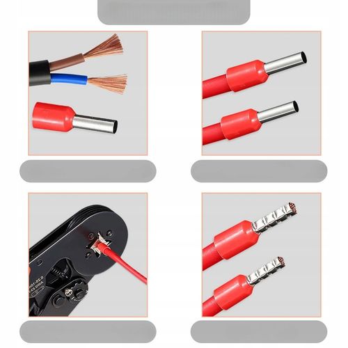 PRASKA ZACISKARKA DO KONEKTORÓW KOŃCÓWEK KABLI PRZEWODÓW + 1200 SZT na Arena.pl