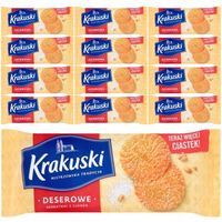 Krakuski Deserowe Herbatniki z cukrem 200 g x 12 sztuk