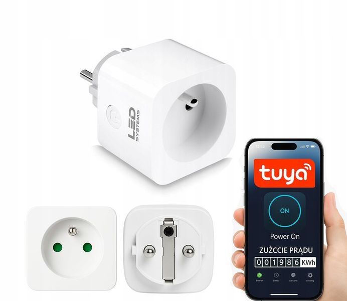 INTELIGENTNE GNIAZDKO WiFi SMART TUYA WATOMIERZ GNIAZDO PROGRAMATOR zdjęcie 1