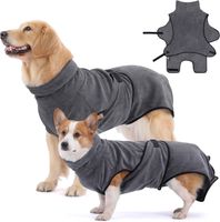 Ręcznik Szlafrok dla Psa Szybkoschnący Chłonny L 60cm Szary Duże Psy