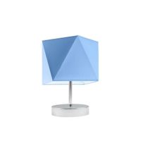 Lampka PASADENA abażur niebieski stelaż chrom