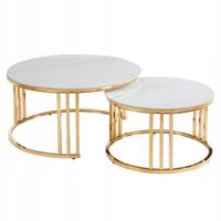 ława (zestaw 2 szt.) l23-fx biały marmur (80+60)