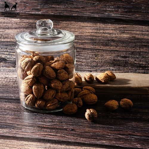 SZKLANY POJEMNIK KUCHENNY 2L SŁOIK NA HERBATĘ KAWĘ ORZECHY CIASTKA na Arena.pl
