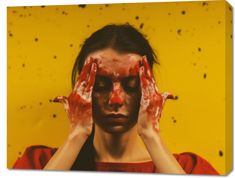 Obraz 90x70cm Dotyk Ekspresji Własnej zdjęcie 1