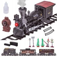 Elektryczna KOLEJKA LOKOMOTYWA POCIĄG towarowy NA PILOTA Tor PARA 2,4 GHz