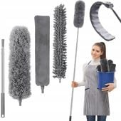 Szczotka do Kurzu Pajęczyn Zmiotka Teleskopowa Miotełka 280 cm Końcówki 4w1