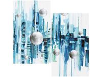 60X60CM MIASTO ZE SNU DWU OBRAZ ŚCIAN