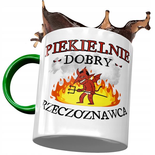 Kubek Zielony Dla Rzeczoznawcy Piekielnie Dobry Z Nadrukiem Ze Zdjęciem zdjęcie 1