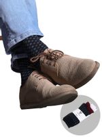 Skarpety męskie eleganckie czarne i bordowe w kropki 2PAK 43-46 YOCLUB