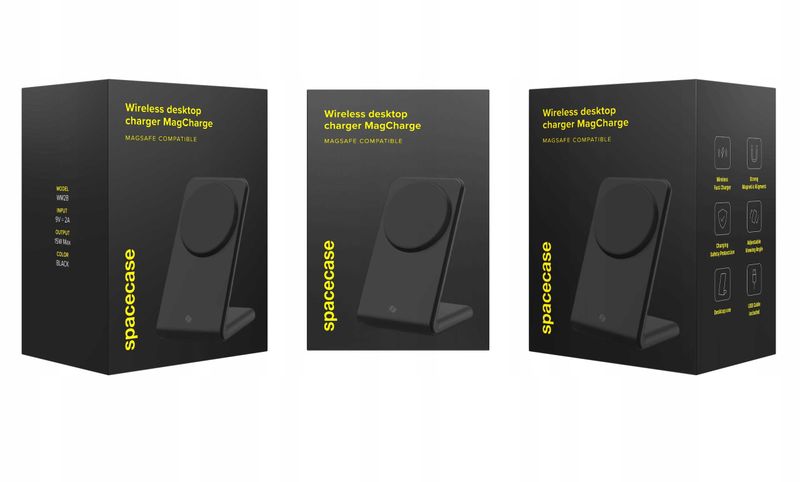 Spacecase Wireless Charger Magcharge Wm2B Black zdjęcie 12