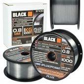 Drut spawalniczy rdzeniowy samoosłonowy FLUX 0,8mm 1kg 1000g 1kg FCAW BLACK