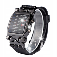 LED ZEGAREK MĘSKI ELEKTRONICZNY BINARNY