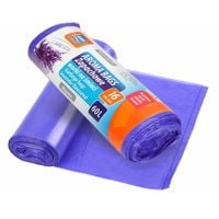 WORKI NA ŚMIECI WIĄZANE ZAPACHOWE AROMA BAGS 60 L 16 SZT. LAWENDOWE
