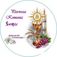 Opłatek na tort Tort Pierwsza Komunia Święta Komunijny Biblia Hostia Tekst
