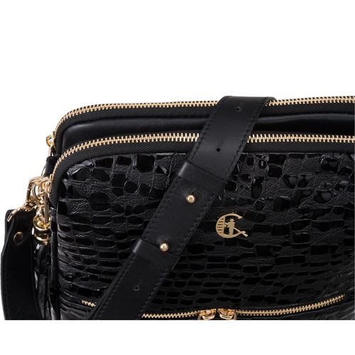 Torebka listonoszka Canaletto ze skóry naturalnej o wzorze kropli TD840s258złote na Arena.pl