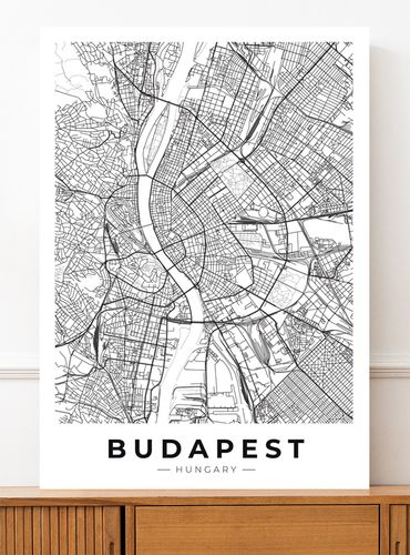 Plakat Budapeszt mapa plan miasta 50x70 cm na Arena.pl