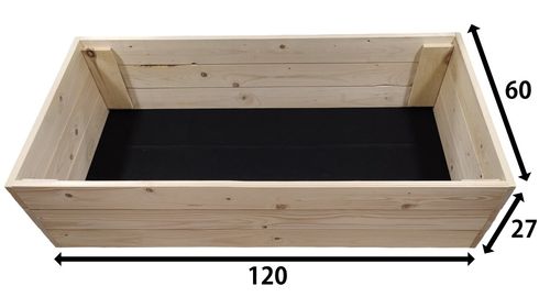 WARZYWNIAK ZIELNIK SKRZYNIA NA WARZYWA INSPEKT DREWNIANY 60x120 WYSOKI 27cm na Arena.pl