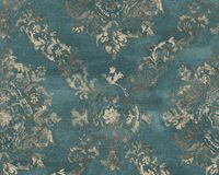 Tapeta na flizelinie Glamour Ornament Turkus Złota 38707-3