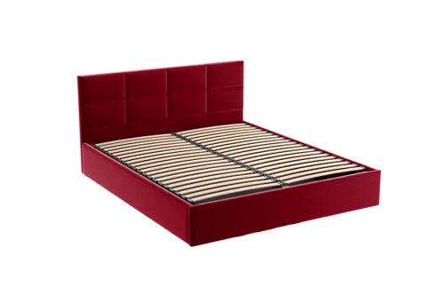 Czerwone łóżko tapicerowane GOBI / R61 160x200 cm na Arena.pl