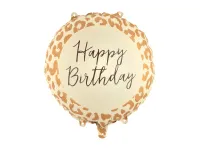 balon foliowy cętki happy birthday 35x35cm 1szt