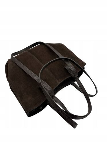 Torebka damska VERA PELLE SHOPPERKA skóra ZAMSZ BRĄZOWA na Arena.pl