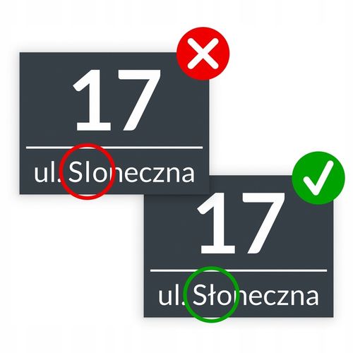 NIERDZEWNY NUMER NA DOM 40x30cm TABLICZKA ADRESOWA ANTRACYT + DYSTANSE na Arena.pl