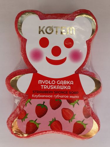 Kotem - mydełko gąbka do kąpieli Miś truskawka 130g na Arena.pl
