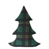 Poduszka Choinka zielona krata, dla dziecka prezent Świąteczny