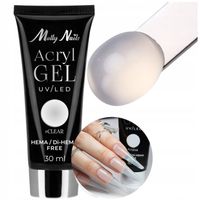 Polygel akrylożel MollyLac żel budujący do przedlużania paznokci CLEAR