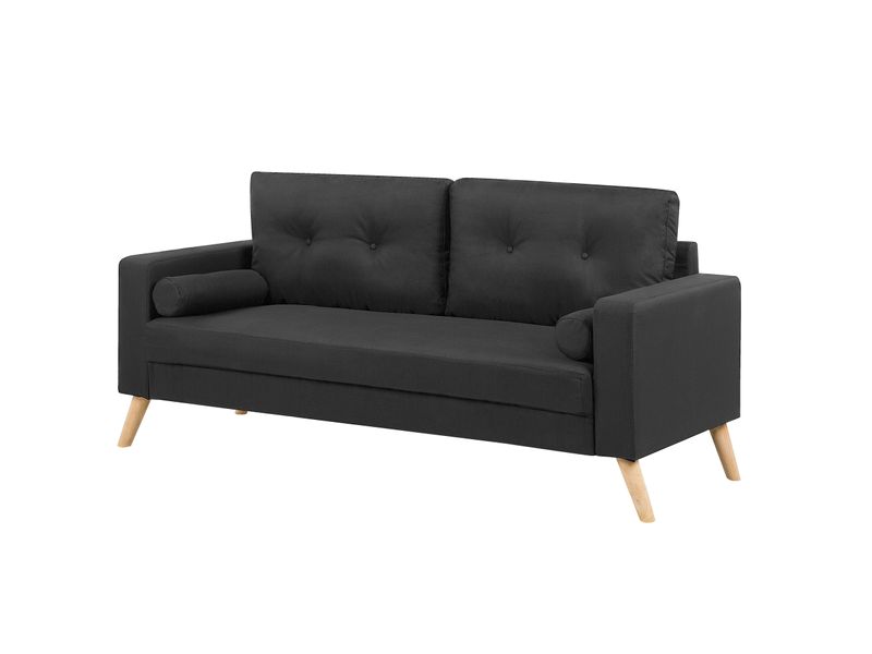 Sofa 2-osobowa czarna KALMAR zdjęcie 3