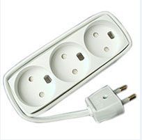MicroConnect 3-way power strip no-earth, zdjęcie 1