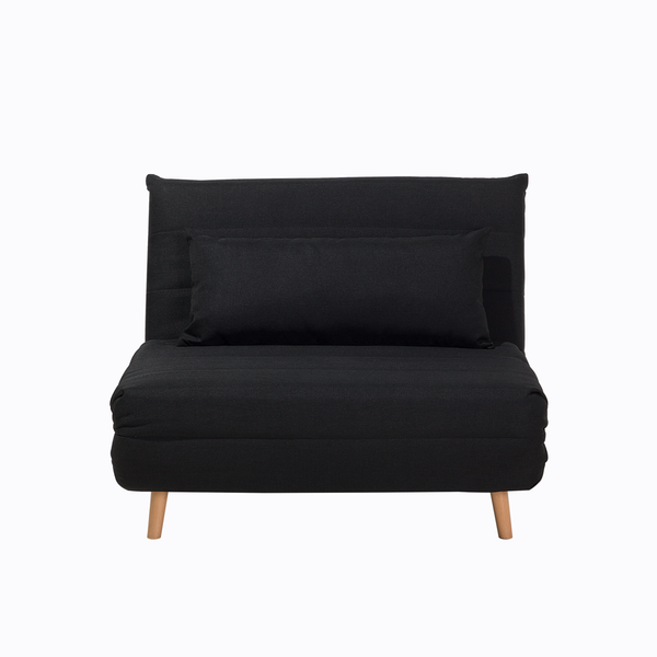 Sofa rozkładana czarna SETTEN zdjęcie 1