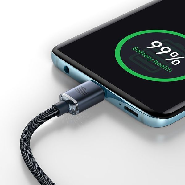 BASEUS SZYBKI KABEL PD USB C 100W 5A MOCNY PRZEWÓD DO TELEFONU KOMPUTERA 2m zdjęcie 3