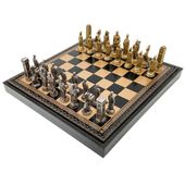 ITALFAMA ZESTAW 3w1 "ROMANI vs BARBARI" - WARCABY+ BACKGAMMON+ SZACHY 7,5