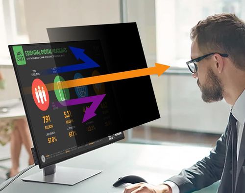 Filtr prywatności do monitora 27" BERSEM 16:9 antyrefleksyjny antyszpieg na Arena.pl