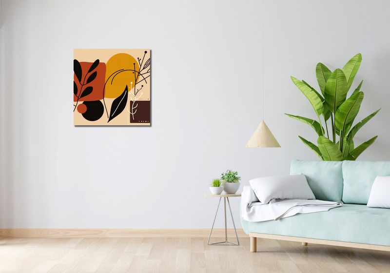 Obraz 60x60cm Ciepłe Kontury zdjęcie 2