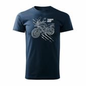 Koszulka motocyklowa z motocyklem na motor Triumph Tiger 1200 męska granatowa REGULAR XL