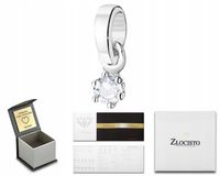 ZŁOTA ZAWIESZKA WISIOREK Z BRYLANTAMI BIAŁE ZŁOTO