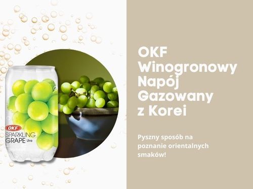 OKF Sparkling Grape koreański napój gazowany winogronowy 350ml na Arena.pl