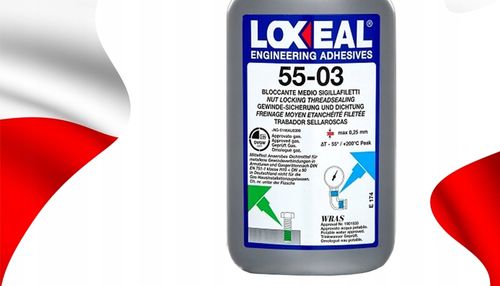 KLEJ DO GWINTÓW NIEBIESKI DO USZCZELNIANIA ŚRUB LOXEAL 55-03 250 ml na Arena.pl