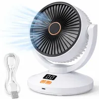 Wentylator wiatrak biurkowy oscylacyjny bezprzewodowy 3 łopatkowy