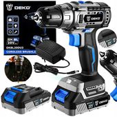 WIERTARKO WKRĘTARKA AKUMULATOROWA BEZSZCZOTKOWA LED 20V AKU 1.5Ah DEKO