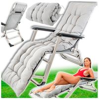 Leżak Ogrodowy Plażowy Składany Premium +Poduszka Krzesło Łóżko Ogród Plaża