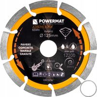 TARCZA DIAMENTOWA 125MM 9T DO BETONU CERAMIKI GRANITU CEGŁY 22.2MM 12200RPM
