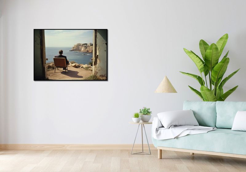 Plakat 100x70cm Samotna Nadmorska Konfrontacja zdjęcie 4