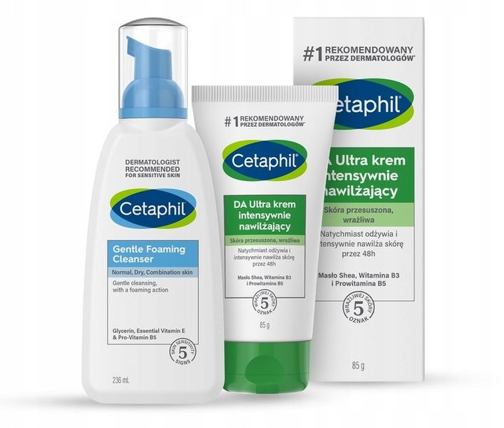 Zestaw Cetaphil DA Ultra Krem i Lekka pianka zdjęcie 1