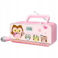 RADIOODTWARZACZ Z MIKROFONEM DLA DZIECI DZIEWCZYNKI CD USB MUSE M-29 KP